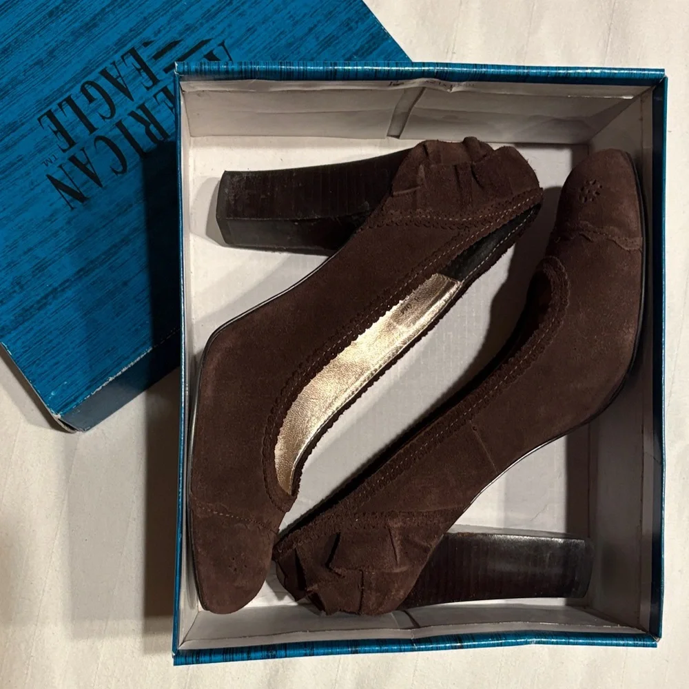 American Eagle Outfitters Suede Leather Heels - Picture 8 of 9